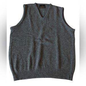 Vintage SEARS Gray Virgin Lambs Wool Vest size Medium